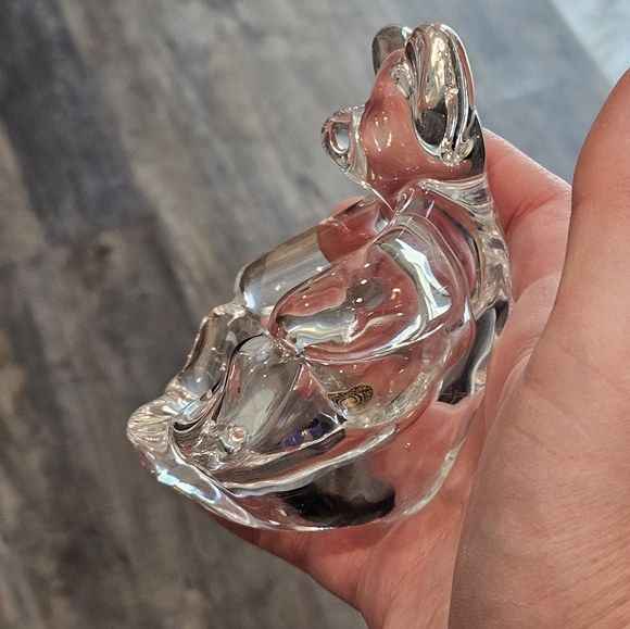 Vintage Lead Crystal Bear Trinket / Ring Holder Made In Italy - Picture 9 of 11